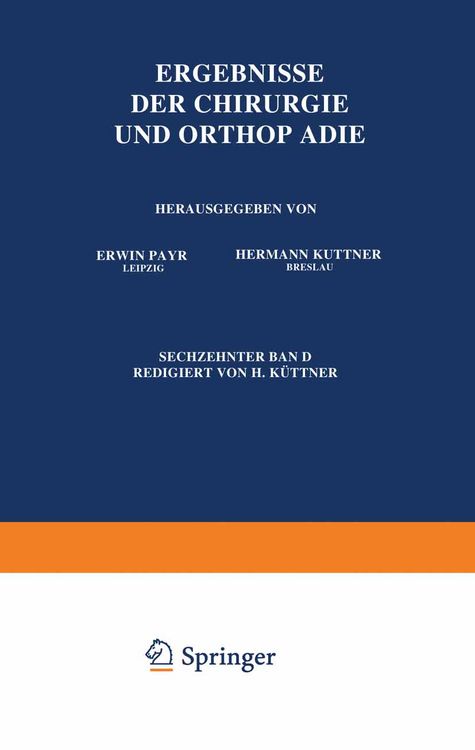Produktbild: Ergebnisse der Chirurgie und Orthop&auml;die