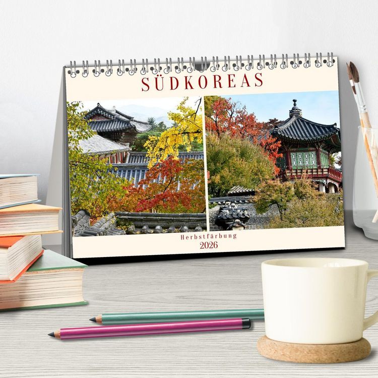 Produktbild: S&uuml;dkoreas Herbstf&auml;rbung (Tischkalender 2026 DIN A5 quer), CALVENDO Monatskalender
