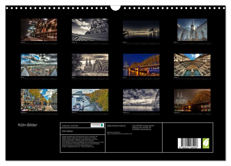 Produktbild: K&ouml;ln-Bilder (Wandkalender 2026 DIN A3 quer), CALVENDO Monatskalender