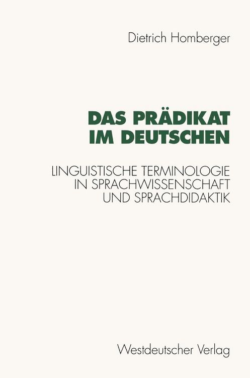 Produktbild: Das Pr&auml;dikat im Deutschen