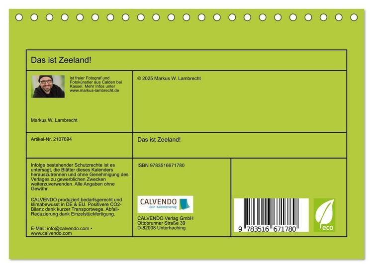 Produktbild: Das ist Zeeland! (Tischkalender 2026 DIN A5 quer), CALVENDO Monatskalender