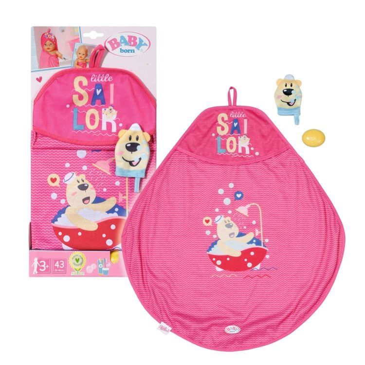 Produktbild: BABY born Kapuzenhandtuch Set