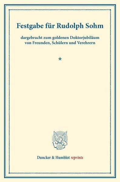 Produktbild: Festgabe f&uuml;r Rudolph Sohm