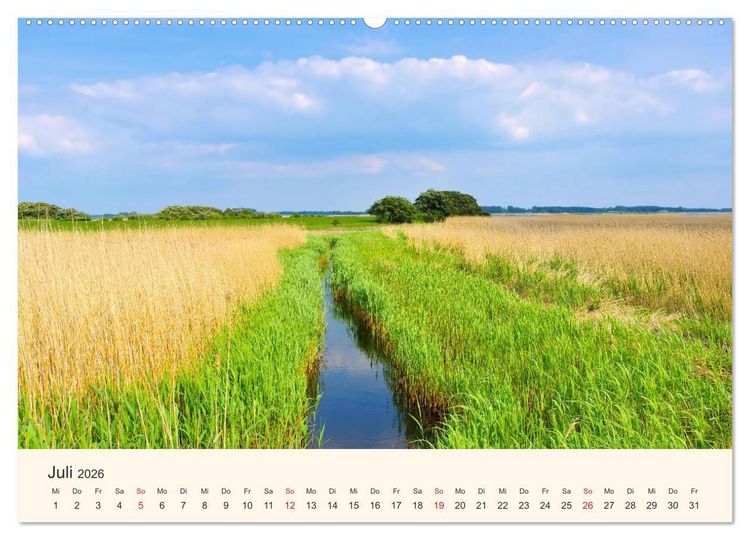 Produktbild: Ummanz - Naturparadies in der R&uuml;gener Boddenlandschaft (hochwertiger Premium Wandkalender 2026 DIN A2 quer), Kunstdruck in Hochglanz