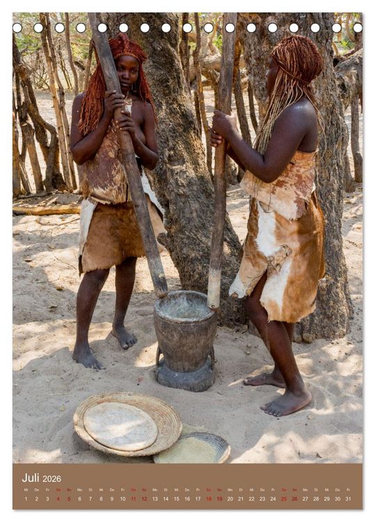 Produktbild: Beim Mbunza Volk - Namibia (Tischkalender 2026 DIN A5 hoch), CALVENDO Monatskalender