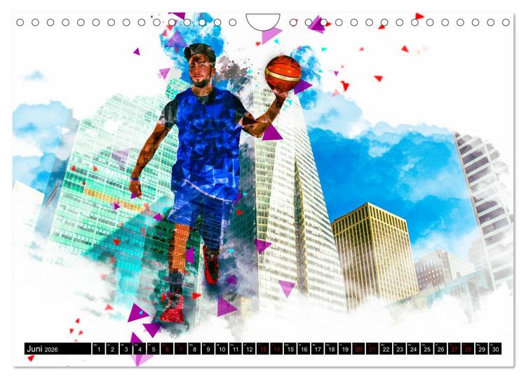 Produktbild: Basketball Art (Wandkalender 2026 DIN A4 quer), CALVENDO Monatskalender