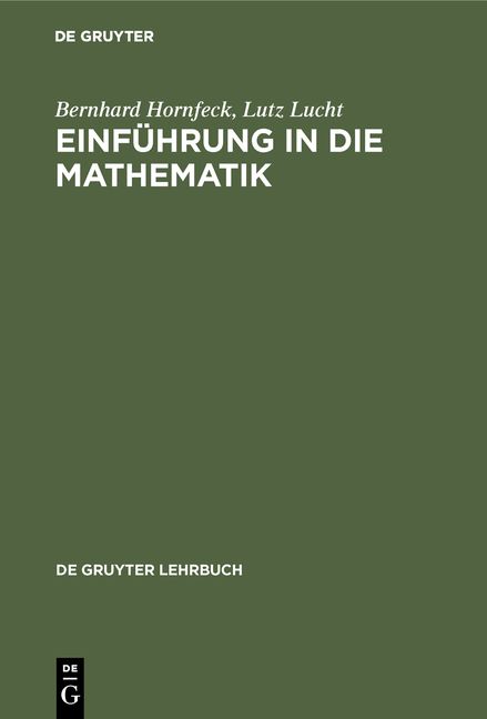 Produktbild: Einf&uuml;hrung in die Mathematik