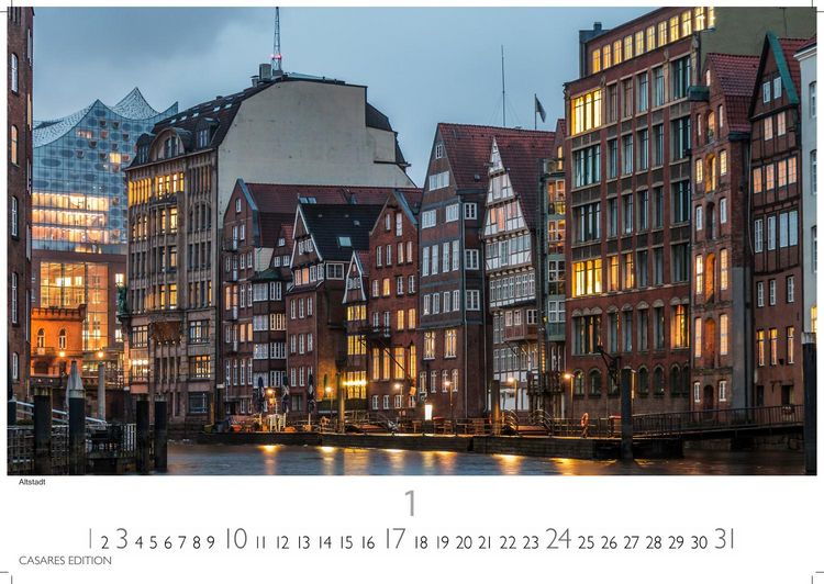 Produktbild: Hamburg Kalender 2027 &ndash; Wandkalender | Fotokalender Deutschland 35x24cm - mit 12 beeindruckenden Bildern mit stimmungsvollen Motiven von Hafen, Elbe, Speicherstadt und hanseatischem Flair