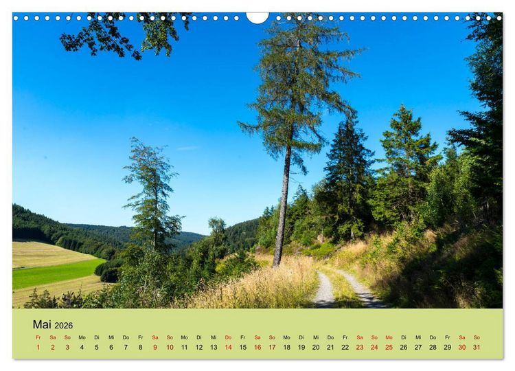 Produktbild: Pilgern im Waldecker Upland (Wandkalender 2026 DIN A3 quer), CALVENDO Monatskalender