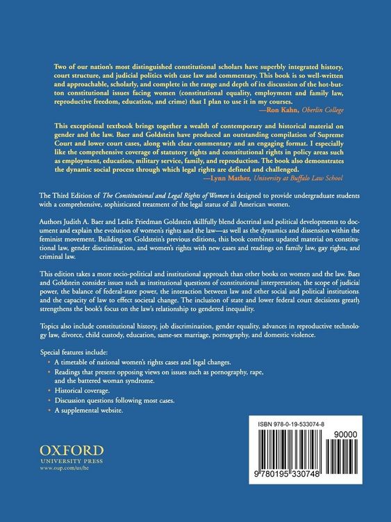 Produktbild: The Constitutional and Legal Rights of Women