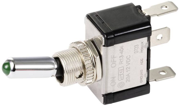 Produktbild: TRU COMPONENTS TC-11193844 Kippschalter 12 V/DC 20A 1 x Aus/Ein rastend 1St.
