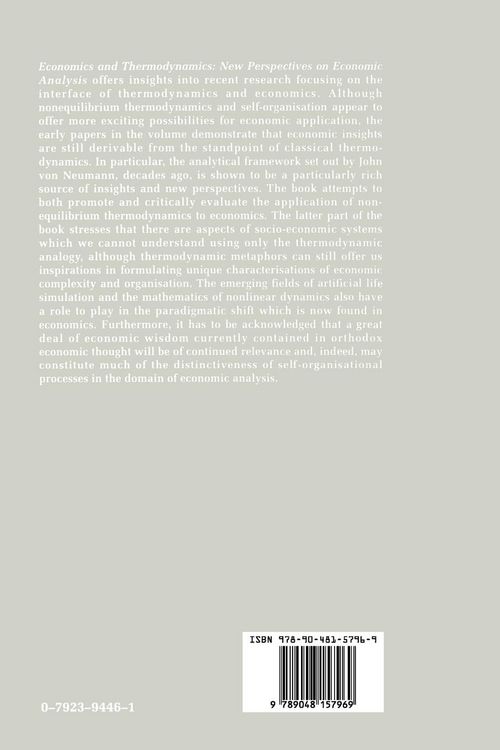 Produktbild: Economics and Thermodynamics