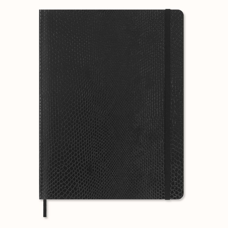 Produktbild: Moleskine Vegea Boa Notizbuch, XL, liniert, weicher Einband, schwarz, in Box