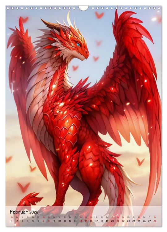 Produktbild: Gefl&uuml;gelte H&uuml;ter - Erleben Sie die Magie der Drachen (Wandkalender 2026 DIN A3 hoch), CALVENDO Monatskalender