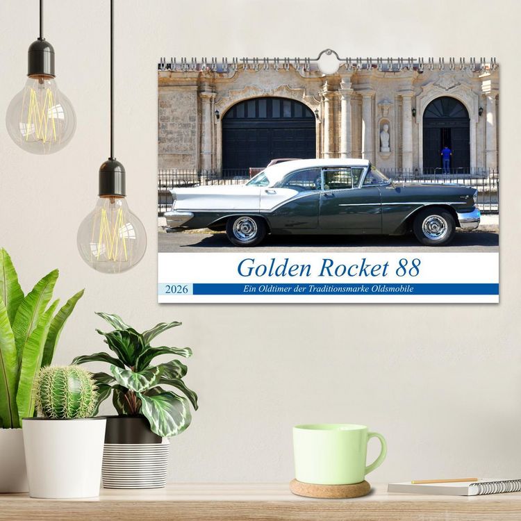 Produktbild: Golden Rocket 88 - Oldsmobile 1957 in Kuba (Wandkalender 2026 DIN A4 quer), CALVENDO Monatskalender
