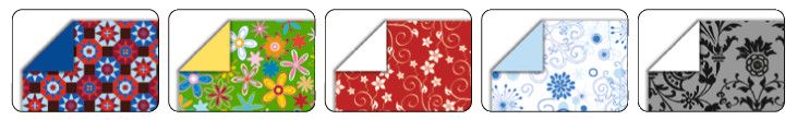 Produktbild: Folia  Faltbl&auml;tter ORNAMENTAL 80g/m&sup2;, 15x15cm, 50 Blatt, 5 Motive sortiert