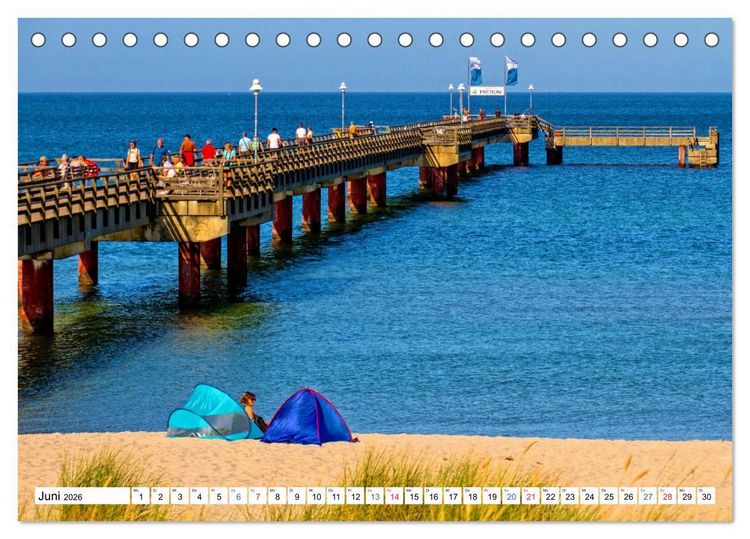Produktbild: Prerow auf dem Dar&szlig; - Sehnsuchtsort an der Ostsee (Tischkalender 2026 DIN A5 quer), CALVENDO Monatskalender
