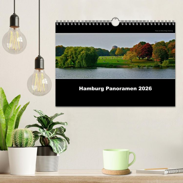 Produktbild: Hamburg Panoramen 2026 (Wandkalender 2026 DIN A4 quer), CALVENDO Monatskalender
