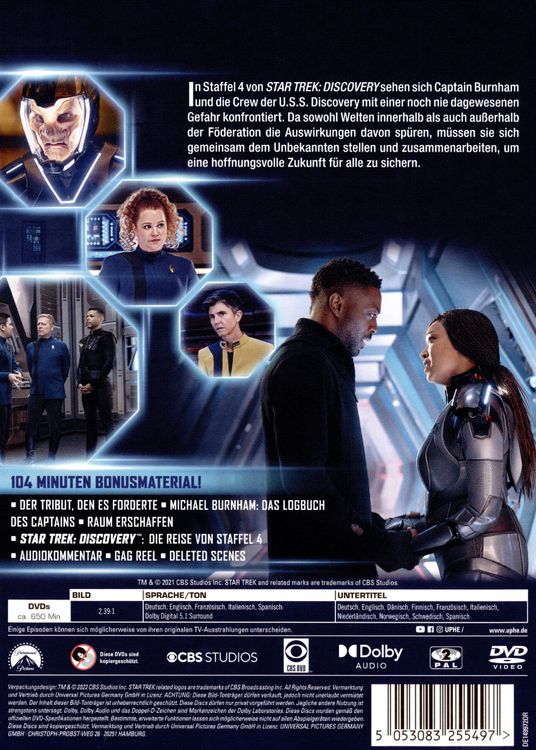 Produktbild: STAR TREK: Discovery - Staffel 4 [5 DVDs]