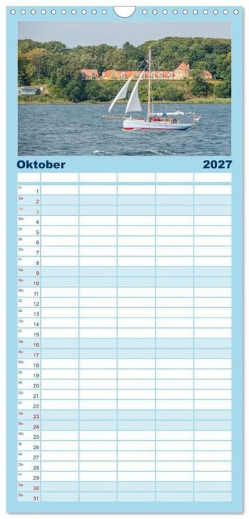 Produktbild: Familienplaner 2027 - Flensburg maritim mit 5 Spalten (Wandkalender, 21 x 45 cm) CALVENDO