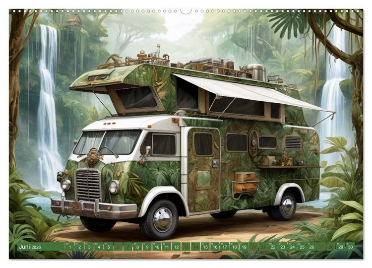 Produktbild: Steampunk Wohnmobile (Wandkalender 2026 DIN A2 quer), CALVENDO Monatskalender