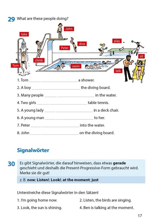 Produktbild: Englisch. Present Progressive Form and Simple Present