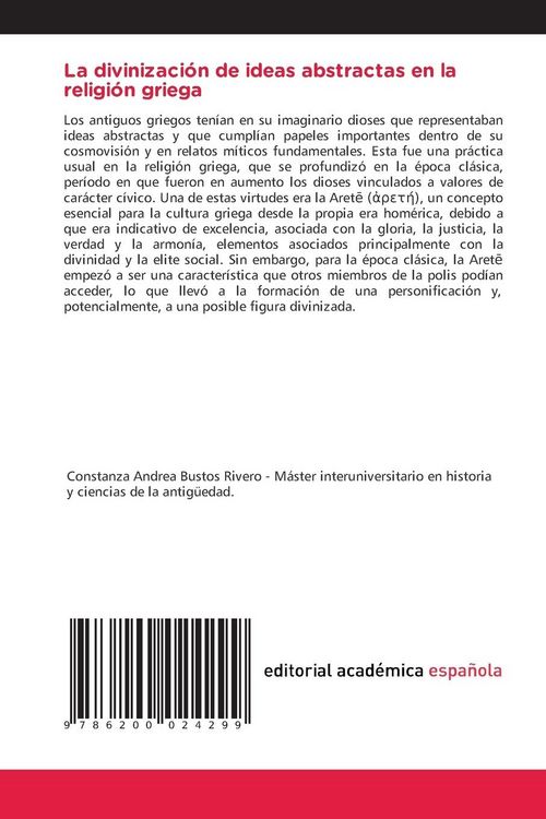 Produktbild: La divinizaci&oacute;n de ideas abstractas en la religi&oacute;n griega