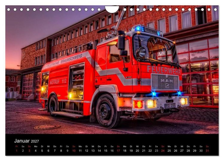 Produktbild: Feuerwehr Braunschweig (Wandkalender 2027 DIN A4 quer), CALVENDO Monatskalender