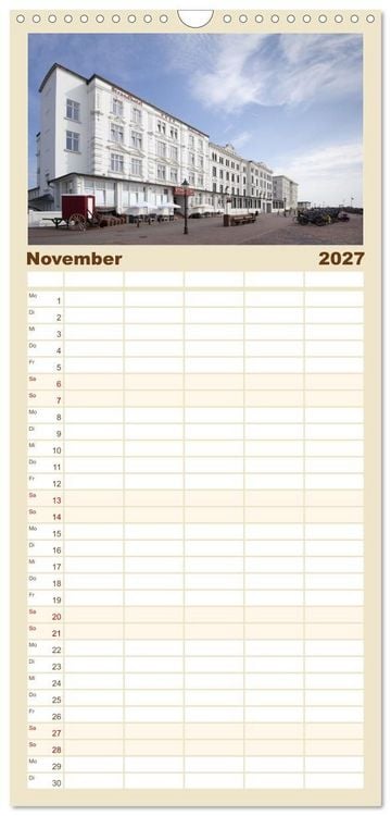 Produktbild: Familienplaner 2027 - Borkum - Momente einer Reise mit 5 Spalten (Wandkalender, 21 x 45 cm) CALVENDO