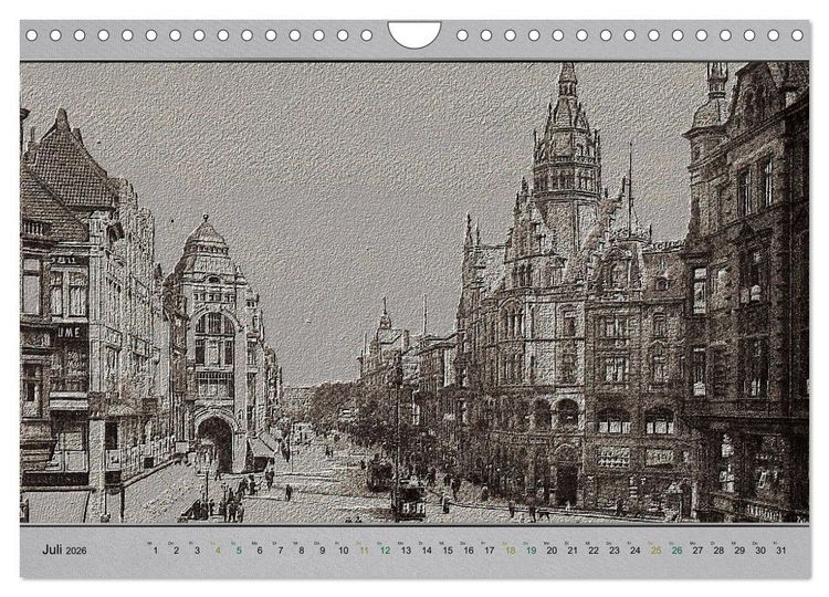Produktbild: Hannover, alte Aufnahmen neu interpretiert. (Wandkalender 2026 DIN A4 quer), CALVENDO Monatskalender