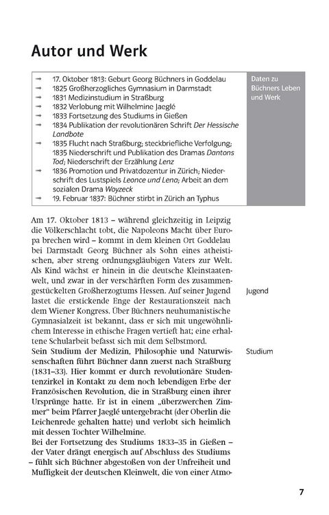 Produktbild: Klett Lekt&uuml;rehilfen B&uuml;chner "Lenz"