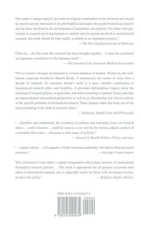 Produktbild: The Ethics of Biomedical Research