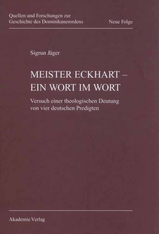 Produktbild: Meister Eckhart - ein Wort im Wort