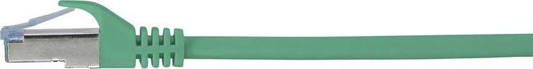 Produktbild: Renkforce RF-5462398 RJ45 Patchkabel CAT 6a S/FTP 15.00 m Gr&uuml;n mit Rastnasenschutz, Flammwidrig 1 St.
