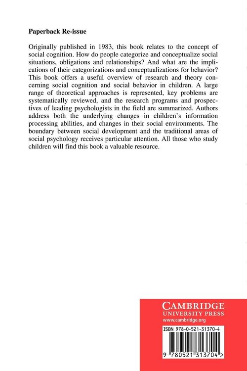 Produktbild: Social Cognition and Social Development