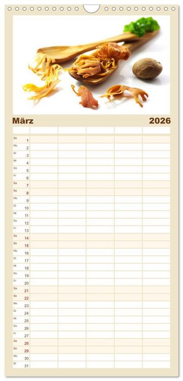 Produktbild: Familienplaner 2026 - Leichte K&uuml;che mit 5 Spalten (Wandkalender, 21 x 45 cm) CALVENDO