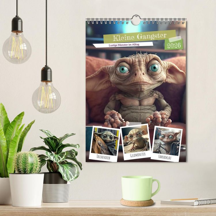 Produktbild: Kleine Gangster. Lustige Monster im Alltag (Wandkalender 2026 DIN A4 hoch), CALVENDO Monatskalender