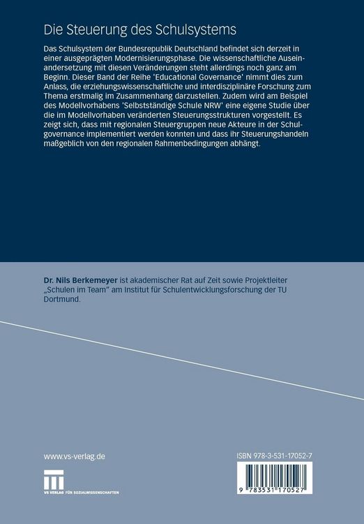 Produktbild: Die Steuerung des Schulsystems