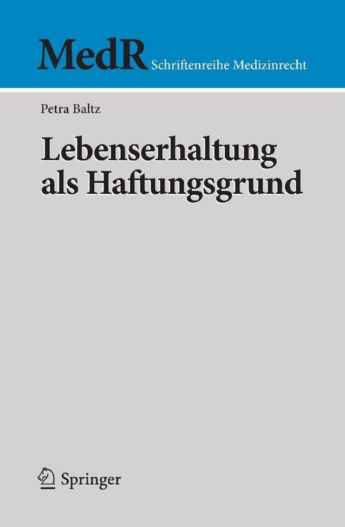 Produktbild: Lebenserhaltung als Haftungsgrund
