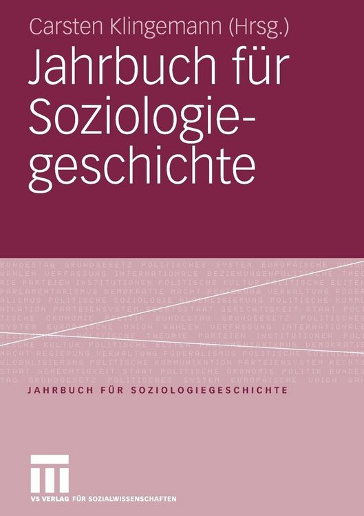 Produktbild: Jahrbuch f&uuml;r Soziologiegeschichte