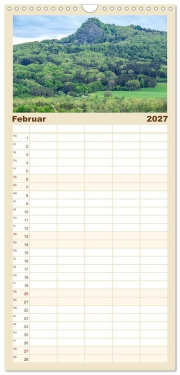 Produktbild: Familienplaner 2027 - HEGAUBERGE mit 5 Spalten (Wandkalender, 21 x 45 cm) CALVENDO