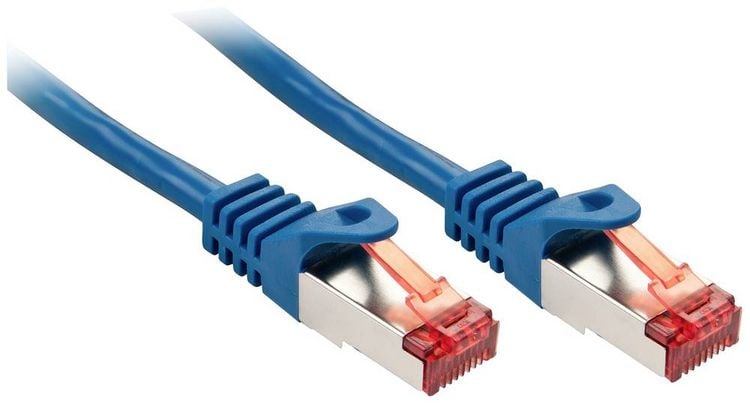 Produktbild: LINDY 47357 RJ45 Patchkabel CAT 6 S/FTP 7.50m Blau 1St.