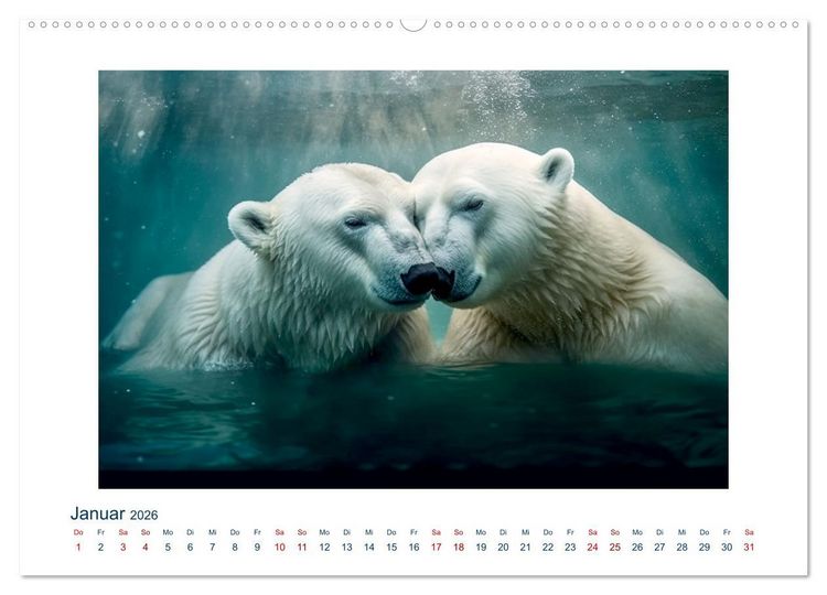 Produktbild: Unzertrennlich (Wandkalender 2026 DIN A2 quer), CALVENDO Monatskalender