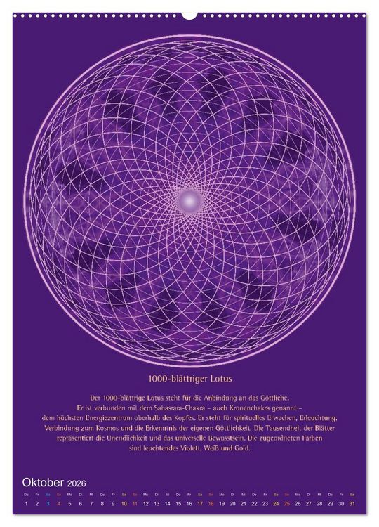 Produktbild: Heilige Geometrie und Bilder der Neuen Zeit (Wandkalender 2026 DIN A2 hoch), CALVENDO Monatskalender