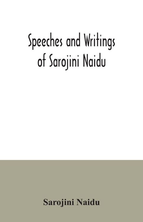 Produktbild: Speeches and writings of Sarojini Naidu