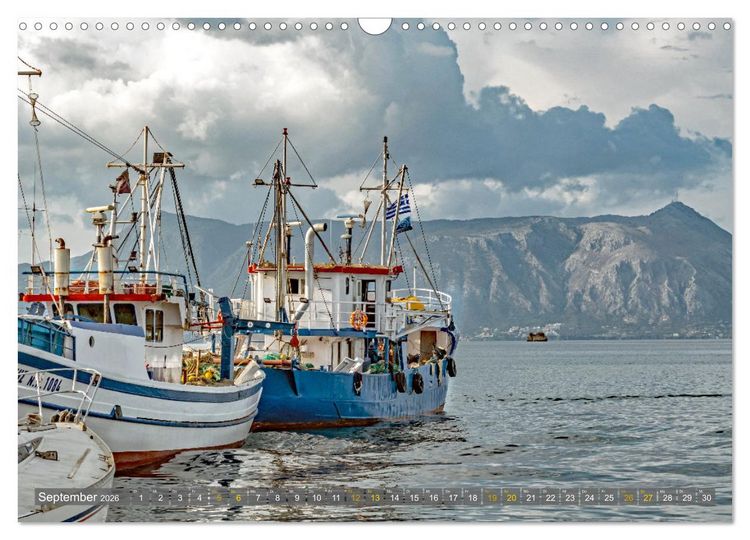 Produktbild: Boote mit Kulisse (Wandkalender 2026 DIN A3 quer), CALVENDO Monatskalender