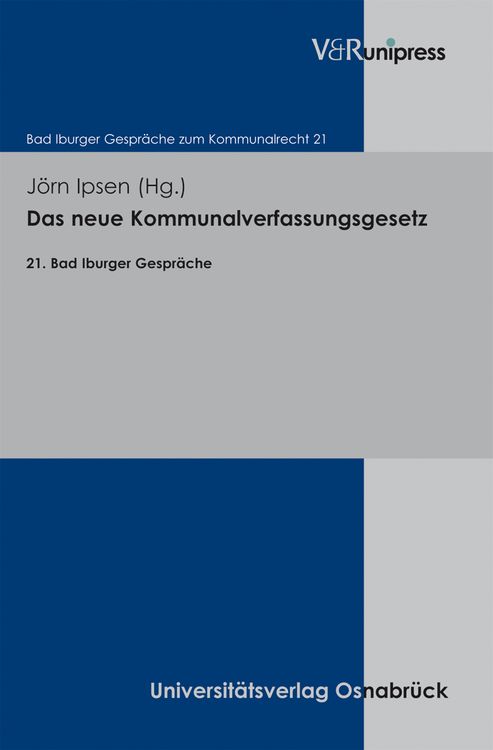 Produktbild: Das neue Kommunalverfassungsgesetz