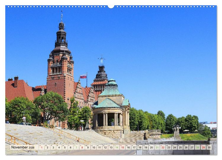 Produktbild: Stettin - Bedeutende Hafenstadt in Polen (hochwertiger Premium Wandkalender 2026 DIN A2 quer), Kunstdruck in Hochglanz