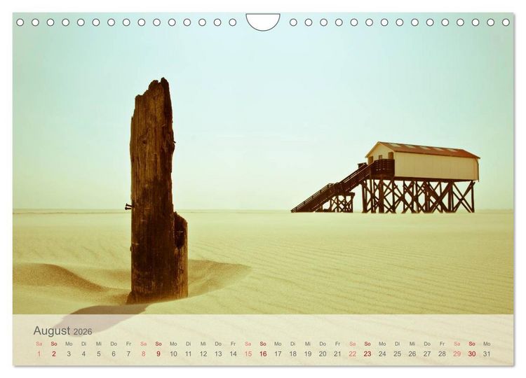Produktbild: St. Peter-Ording durch die Jahreszeiten (Wandkalender 2026 DIN A4 quer), CALVENDO Monatskalender