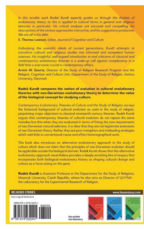 Produktbild: Contemporary Evolutionary Theories of Culture and the Study of Religion